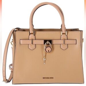 Micheal Kors | Hamilton Medium Top Zip Satchel Crossbody Pebbled Leather